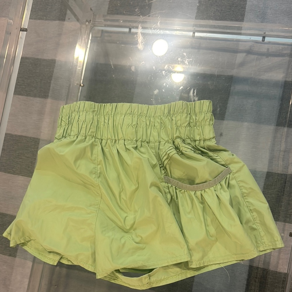 Free People Light Green Get your Flirt on Shorts